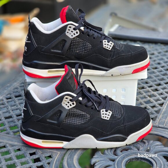 Men’s 12 Air Jordan 4 Retro OG 'Bred' 2019 - Picture 3 of 11
